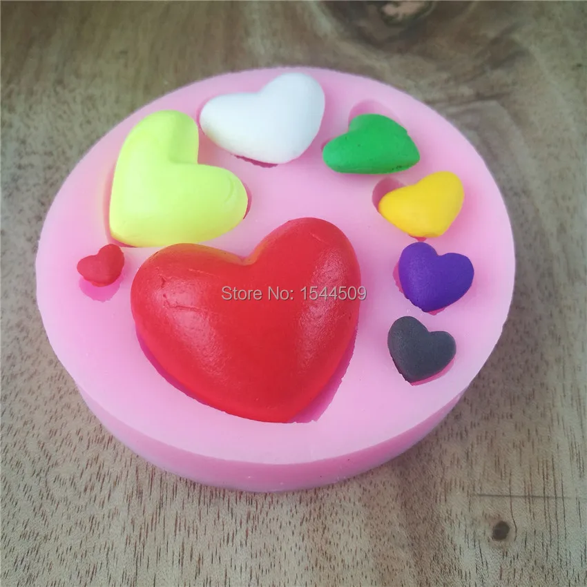 Love heart Silicone Moulds Sugar Mold Rubber Molds Cake Decorating Tools Food Grade For Decoration | Дом и сад