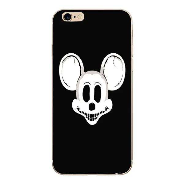 Для iPhone 6 6s 7 8 Plus чехол для телефона с мультяшным котом крутая маска Мягкий ТПУ силиконовый чехол для телефона для iPhone 7 задняя крышка - Цвет: Прозрачный