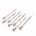 2020 новый держатель для сосков из бисера, деревянная детская соска, зажим, цепь, поводок для сосков, ремешок, металлические соски, зажимы, пустышка, цепь #2012