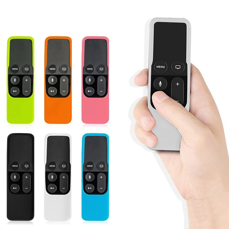 Silicone Case Dust-Proof Protective Cover For Apple TV4 Remote Case Portable Sleeve Remote Control Protector With Lanyard Strap пульт 433 пульт 433 мгц пульт для телевизора