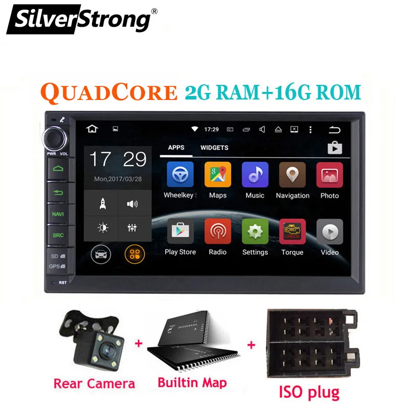 707X30 CAMERA SilverStrong 2DIN автомобильный Android9.0 Автомобильный DVD Радио Универсальный ips мультимедийный автомобильный стерео Gps 2din навигационная опция 2G 707x3-x5 - Цвет: 707X30 CAMERA