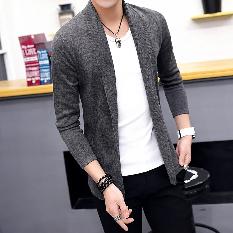 2017 весенний и осенний свитер для мужчин тонкий с длинными рукавами Молодежный