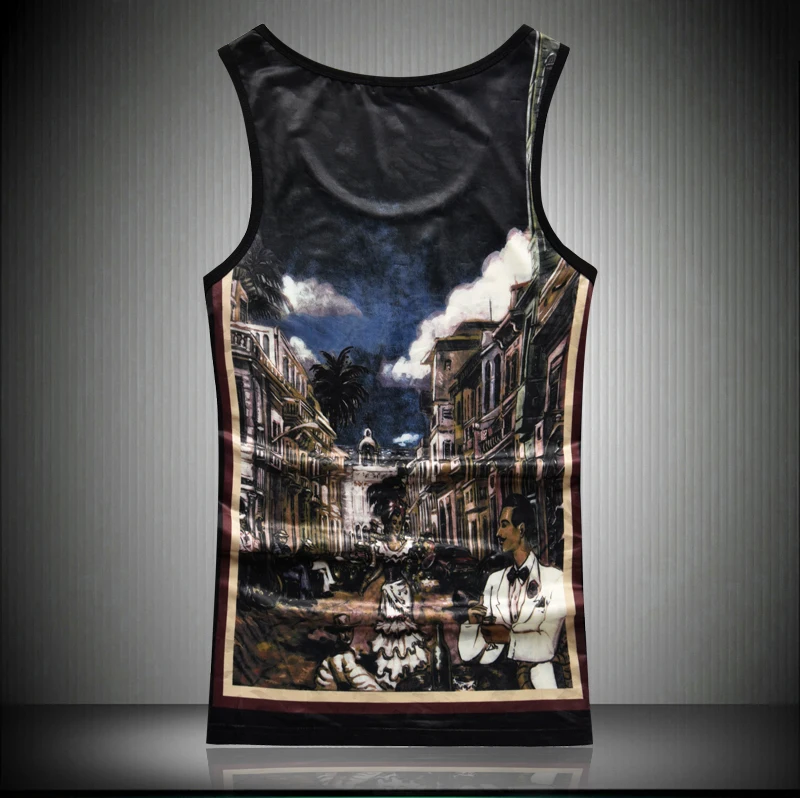 Мужская майка с рисунком для бодибилдинга летняя стрингером одежда тренажерных