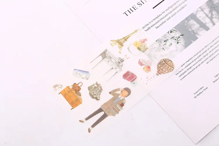 

6pcs Lovely girl paper sticker diy decoration Diary Book Planner sticker for album scrapbooking Decoration papeleria