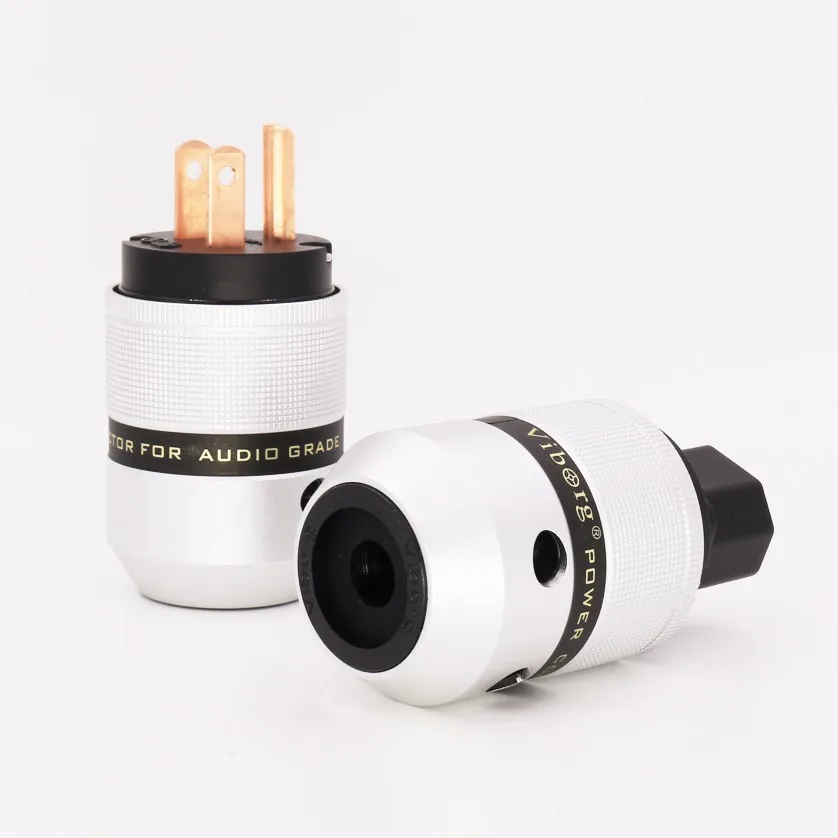 

5 pair Aluminum pure copper US version Power plug + IEC female plug