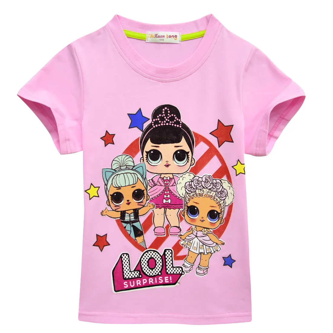 Summer Girls T shirts cartoon Jojo girl Siwa pattern tops clothes Children Kids short sleeves T-shirt Clothing for gifts 3-13Y