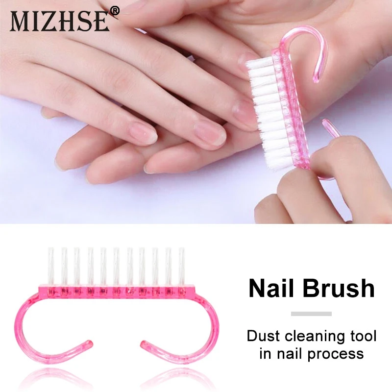 

MIZHSE 5Pcs Hot Cleaning Nail Brush Tools File Nail Art Care Manicure Pedicure Soft Remove Dust Small Angle Clear Tools Sets