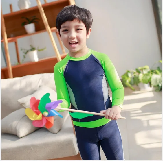 Новинка 2017 года детей купальник УФ Защита Длинные рукава дети мальчики девочки