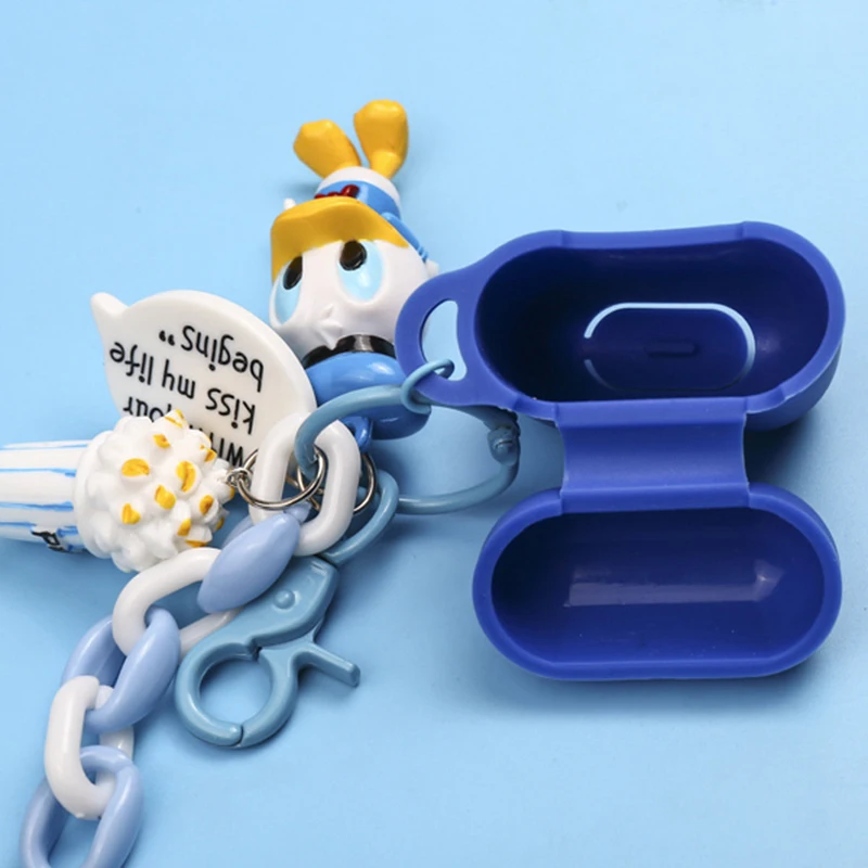 Для Airpods силиконовые наушники аксессуары чехол мультфильм Дональд брелок утка крышка сумки для Apple Airpods Bluetooth наушники коробка