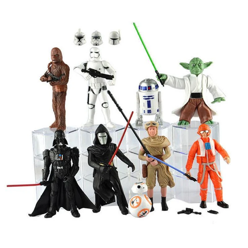 9 шт./компл. Star Wars фигурка The Force Awakens черный серии белые солдаты робот Куклы для