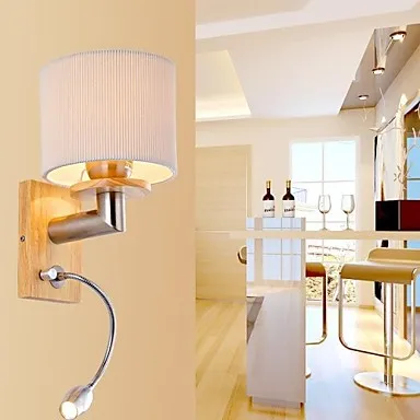 Oak Modern LED Wall Lamp Lights Fixtures Reading Bedroom Home Lighting Wooden Light Sconce 220v | Лампы и освещение
