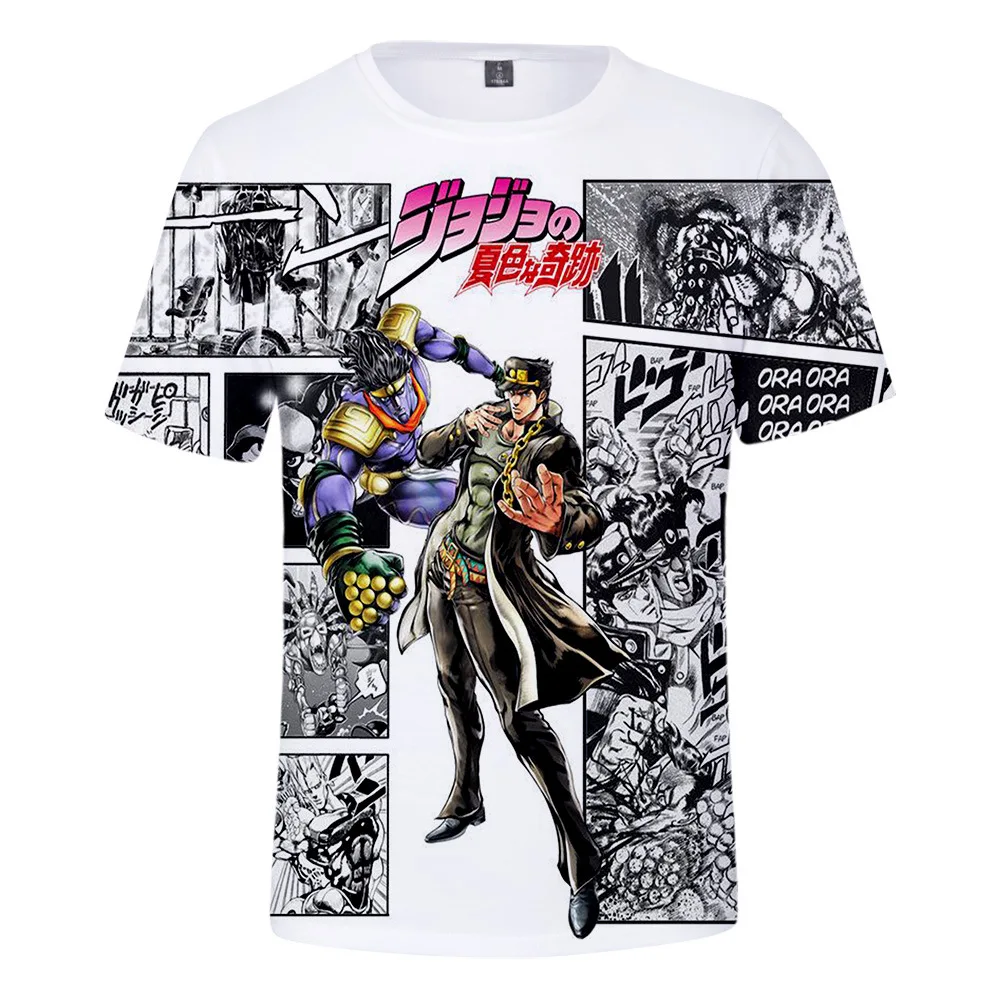 Новая мода парные мужские женские унисекс Забавные футболки JoJo's Необычные