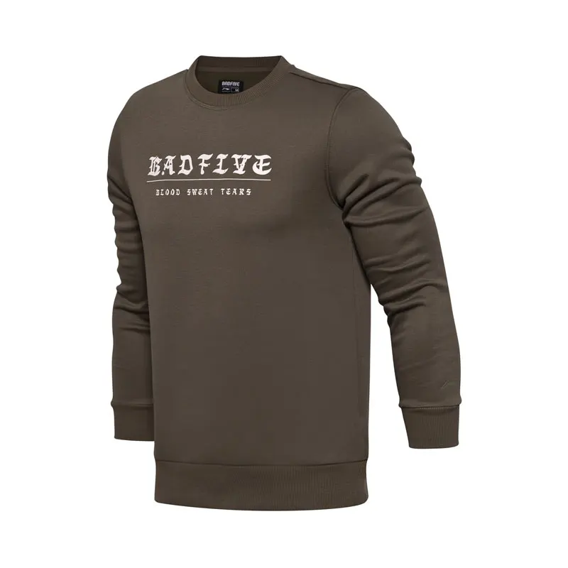 Li Ning мужской баскетбольный свитер серии BAD FIVE теплый классический комфортный с