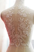5 pcslot beautiful cotton embroidery lace applique wedding veils gown applique floral embroidery applique lace 40 x 31 cm
