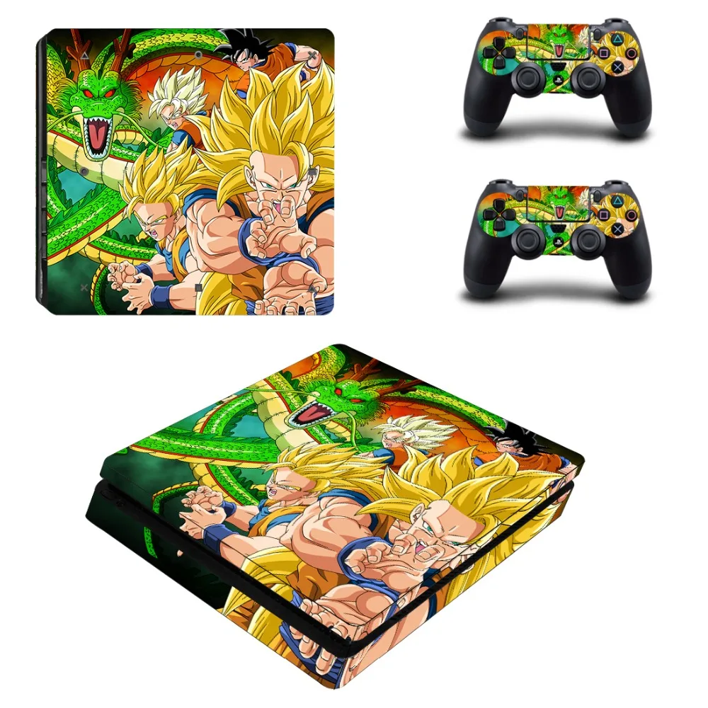 Аниме Dragon Ball Super Z Goku PS4 Slim Skin Наклейка для консоли Sony PlayStation 4 и контроллеров