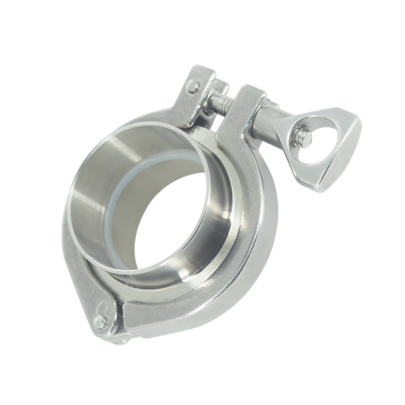 

2 1/2" 2.5" OD 63MM SS304 Sanitary Pipe Weld Ferrule + Tri Clamp +PTFE Gasket Weld Ferrule Set in Pipe Fittings