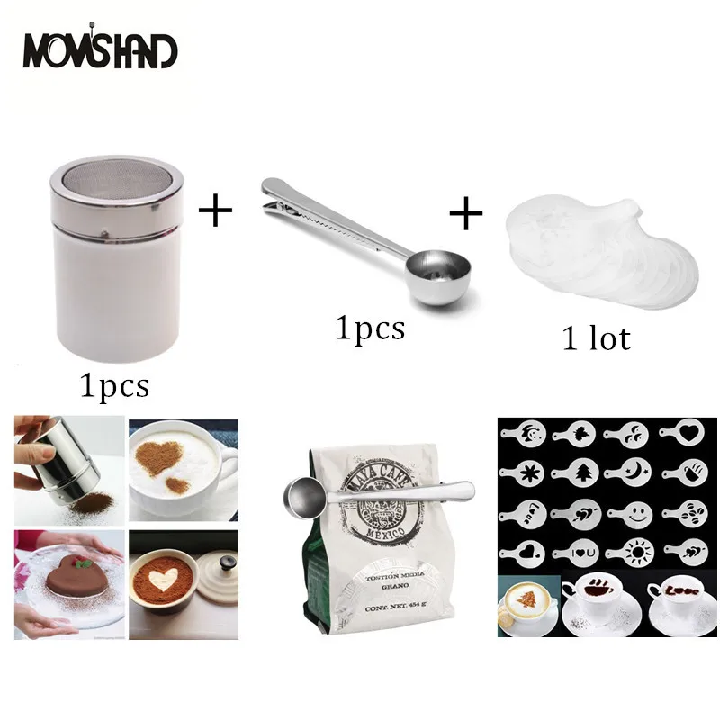 3 шт./лот многофункциональные инструменты для кофе аксессуары шейкер трафареты
