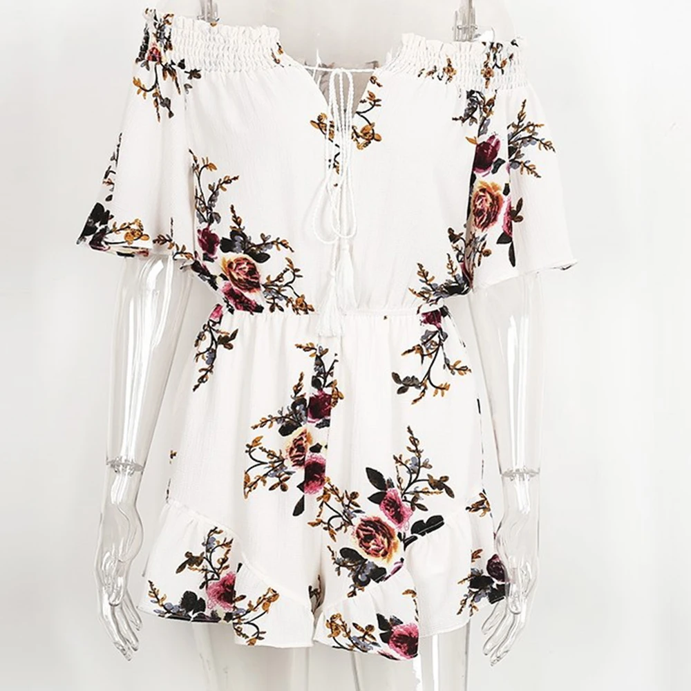 Для женщин Лето 2017 пляжные цветочный Boho платье Свободные Печать пикантные с