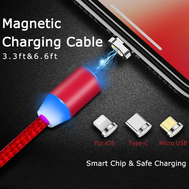 Лучший магнитный Usb кабель для быстрой зарядки, магнитный USB C адаптер для зарядки и передачи данных для iphone Xs Max X Xr 5 6 S 7 8 Plus ipad ipod XZ1