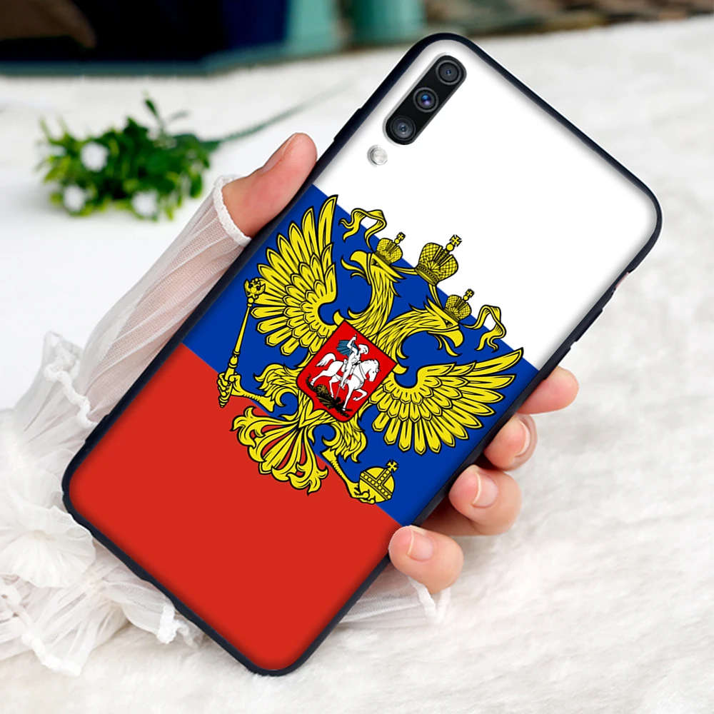 10 Герб России флаг Мягкий чехол для samsung Galaxy A5 A6 A7 A8 A9 плюс A10 A20 A30 A40 A50 A60 A70 M40 крышка - Цвет: 10