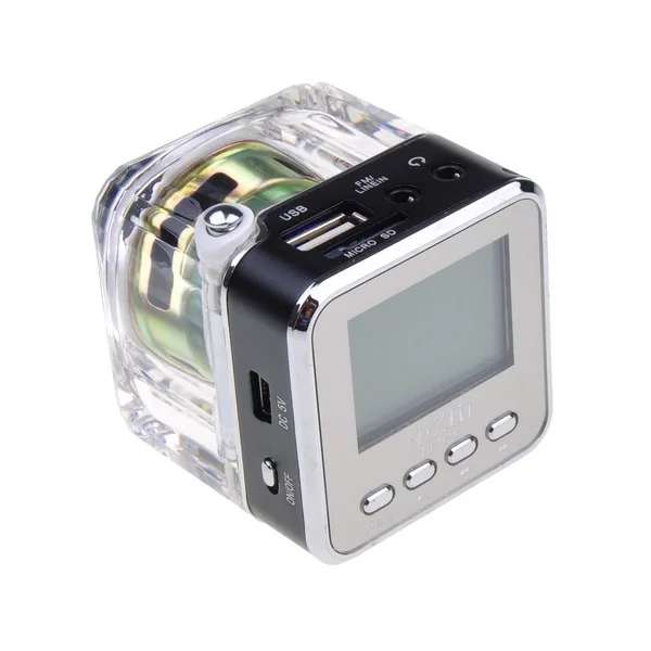 Портативный радиоприемник FM приемник мини динамик цифровой ЖК звук Micro SD/TF Музыка