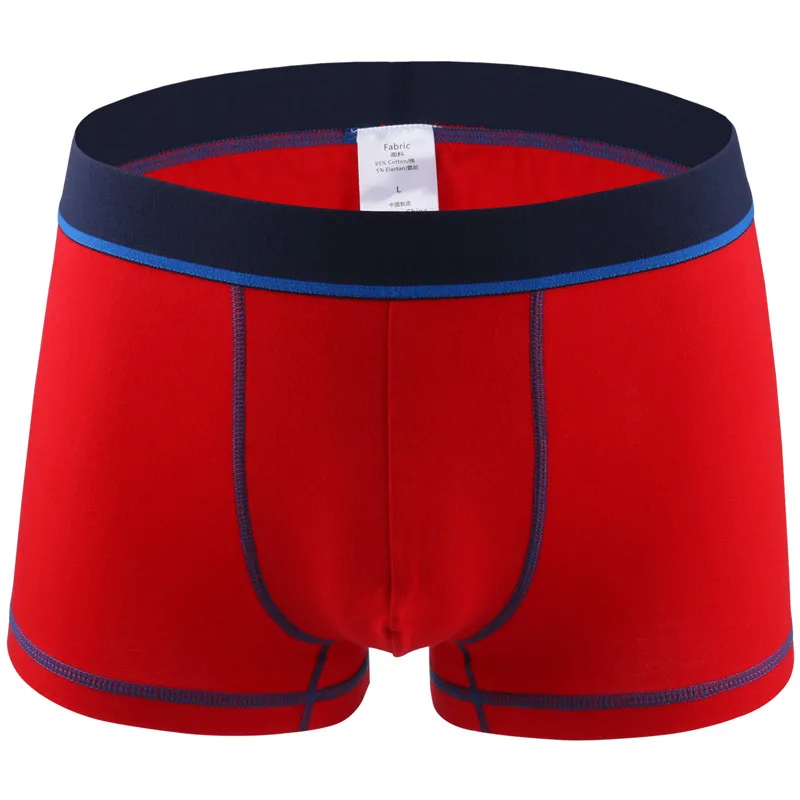 ; торговля Mr мужская хлопковая Underpant модные, пикантные Высококачественная брендовая одежда Для мужчин боксеры шорты Ман белье Плюс сайз для полных - Цвет: Red 0608
