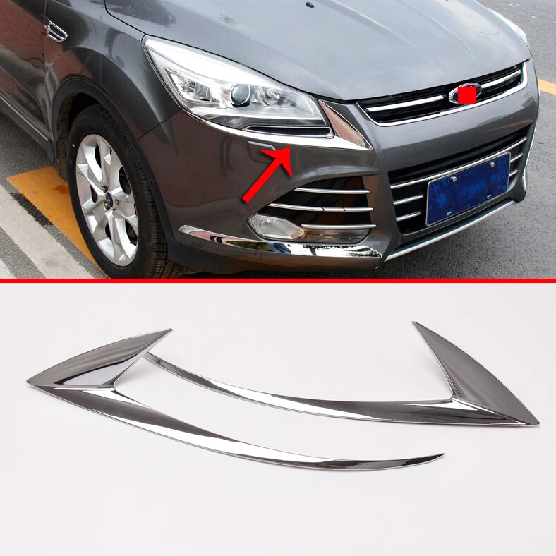 

ABS Chrome Headlight Trim For Ford Kuga Escape 2013 2014 2015 2016