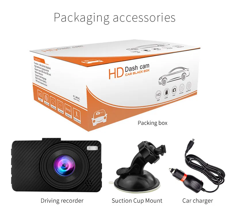 Denicer FHD 1080P Автомобильный видеорегистратор Novatek 96658 DVRs 3," Автомобильный видеорегистратор 170 градусов широкоугольный Автомобильный регистратор Dashcam