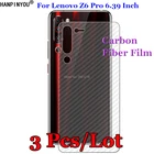 3 шт.лот для Lenovo Z6 Pro Z6Pro 6,39 дюйма, 3D противоскользящая задняя пленка из прозрачного углеродного волокна, защитная пленка, защитная наклейка