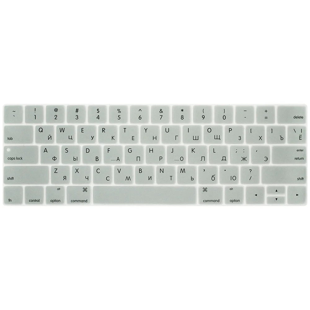 Русская клавиатура чехол для Mac Book 13 15 дюймов с сенсорной панелью A1706 A1707 A1989 1990 Клавиатура для ноутбука Чехлы цветная пленка для клавиатуры