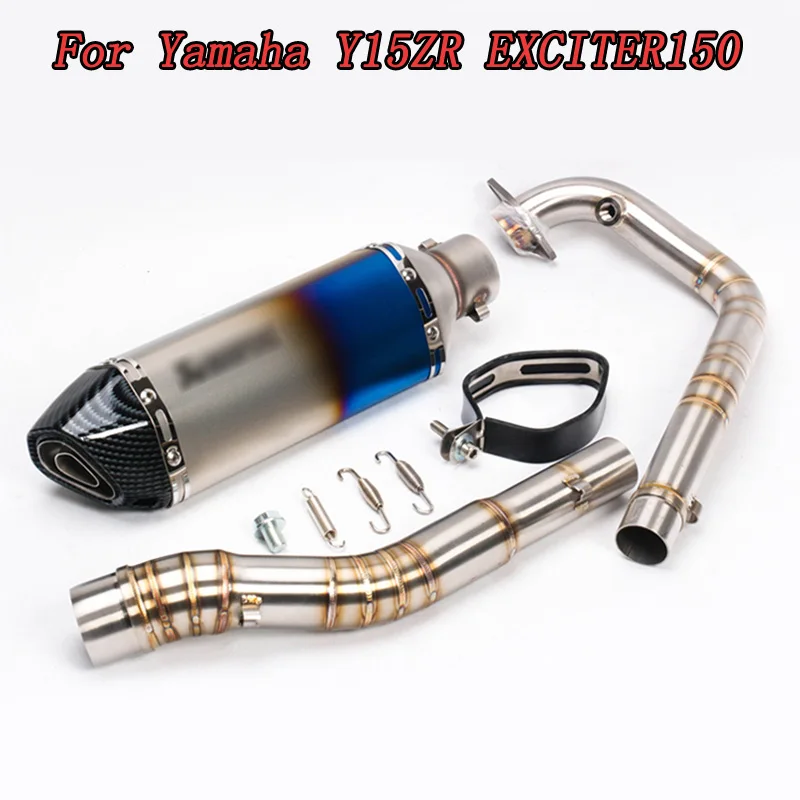KAJIMAOYI мотоцикл выхлопной полная система для Yamaha Y15ZR R3 EXCITER150 с выхлопных газов - Цвет: B