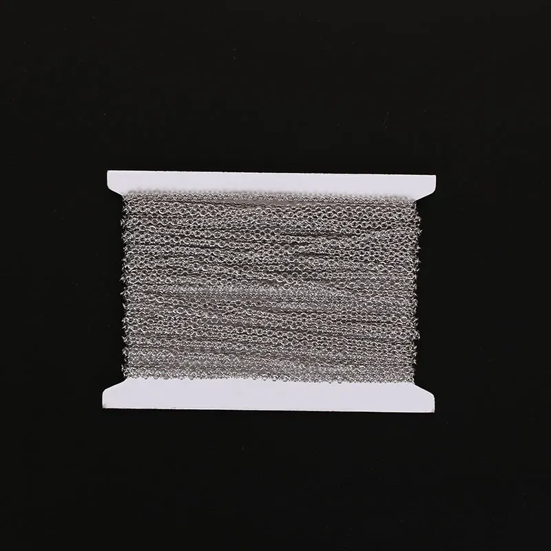 

10m/roll Width 2.5mm Stainless Steel Link Chain for Bracelets Metal Necklaces Chains Bulk For Diy Jewelry Making