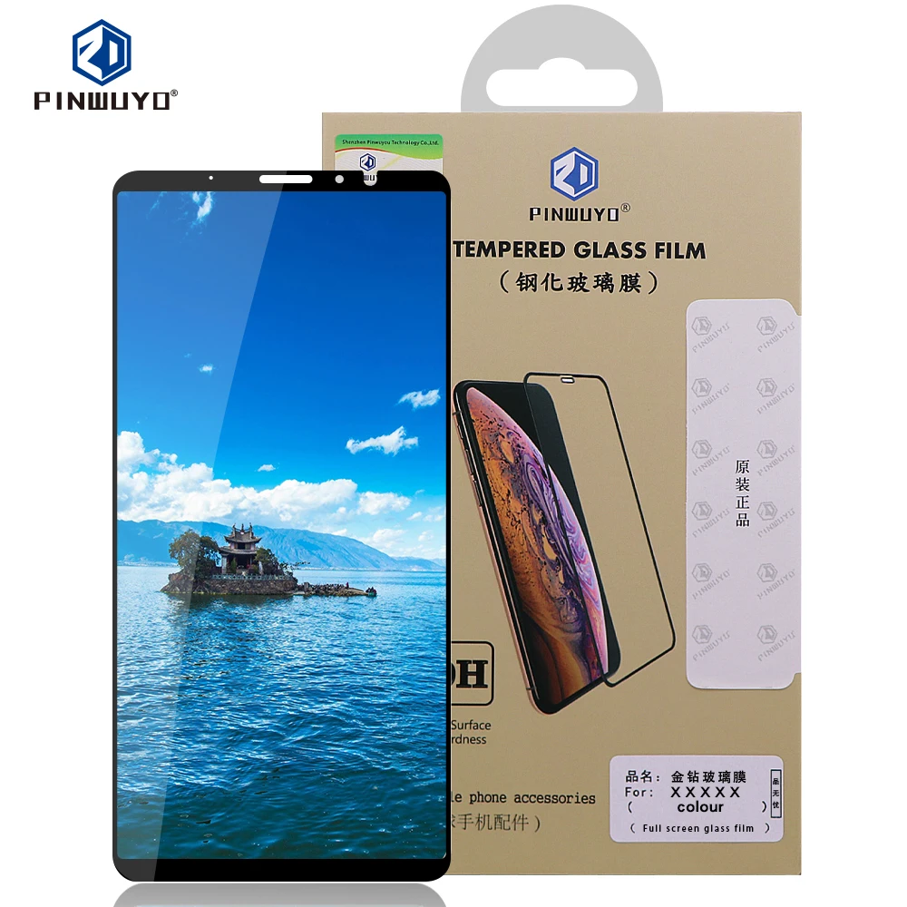 

100% Original PINWUYO 9H Full Cover Toughened Tempered Glass Screen Protector Film for Meizu Note 8