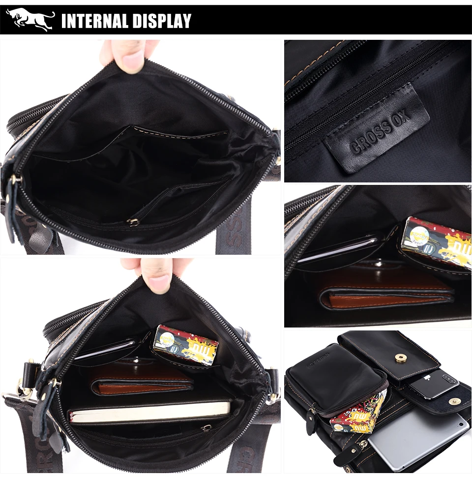 CROSS OX Новинка Для мужчин сумка Пояса из натуральной кожи щитка Малый Бизнес