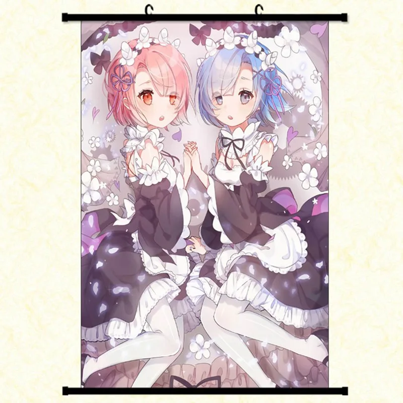 30X45 CM 1 шт. аниме Re: Zero Hajimeru Isekai Seikatsu свиток живопись Настенная картина плакат украшение дома - Цвет: 30X45 CM