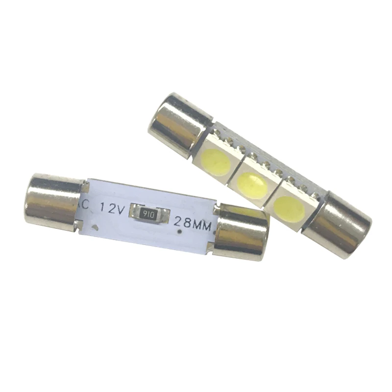 4x Белый светодиод 28 мм 31 5050 3SMD косметическое зеркало лампа 6614 плавкий