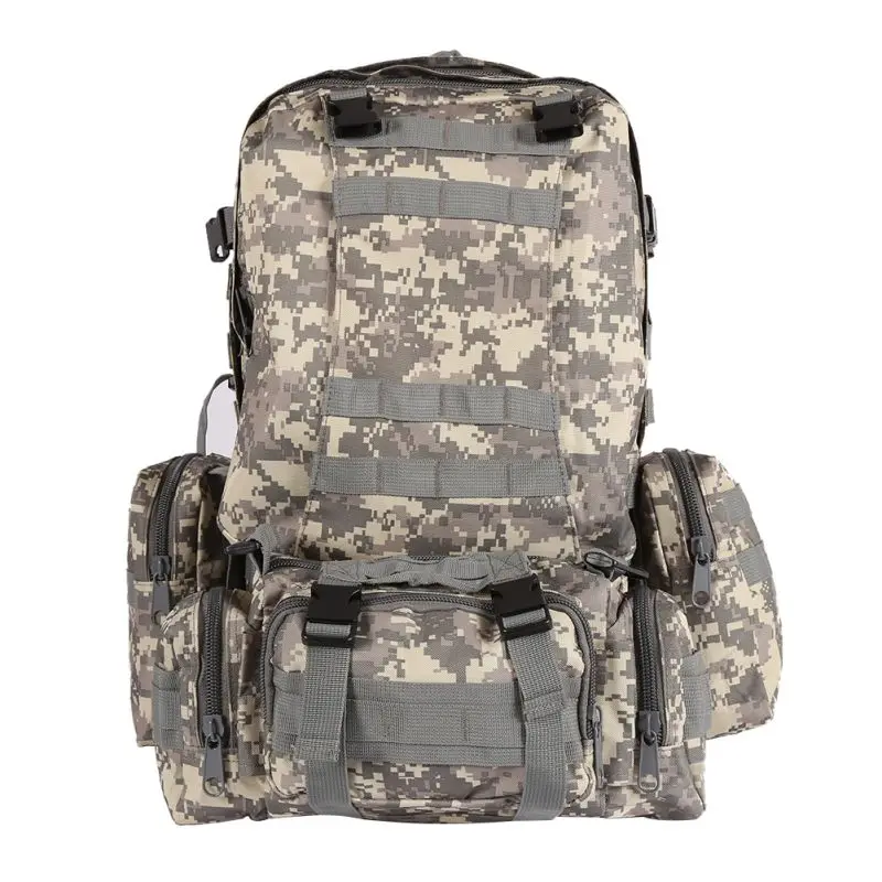 ACU Открытый Водонепроницаемый Рюкзак Molle 600D нейлоновый штурмовой армейский Военный Тактический Рюкзак Дорожные походные сумки для выживания 50L - Цвет: ACU