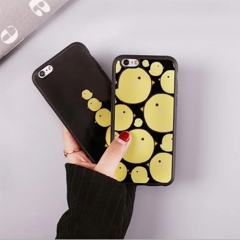 Курица чемодан для iphone6 6S 6 P плюс Защитная крышка iphone7 7 Plus маленький желтый