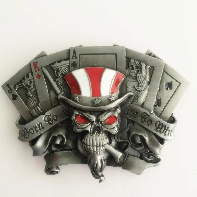 Розничная продажа новый стиль классные металлические пряжки JQKA с игральными