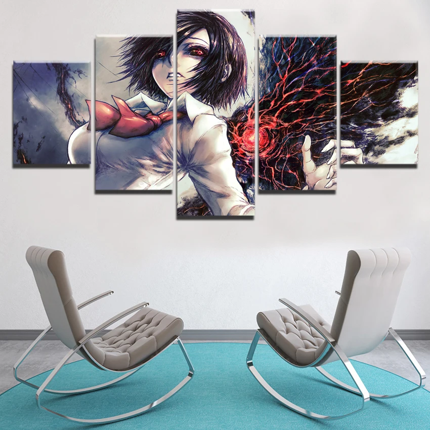 Touka Kirishima Tokyo Ghoul аниме предметы домашнего декора современные картины на холсте