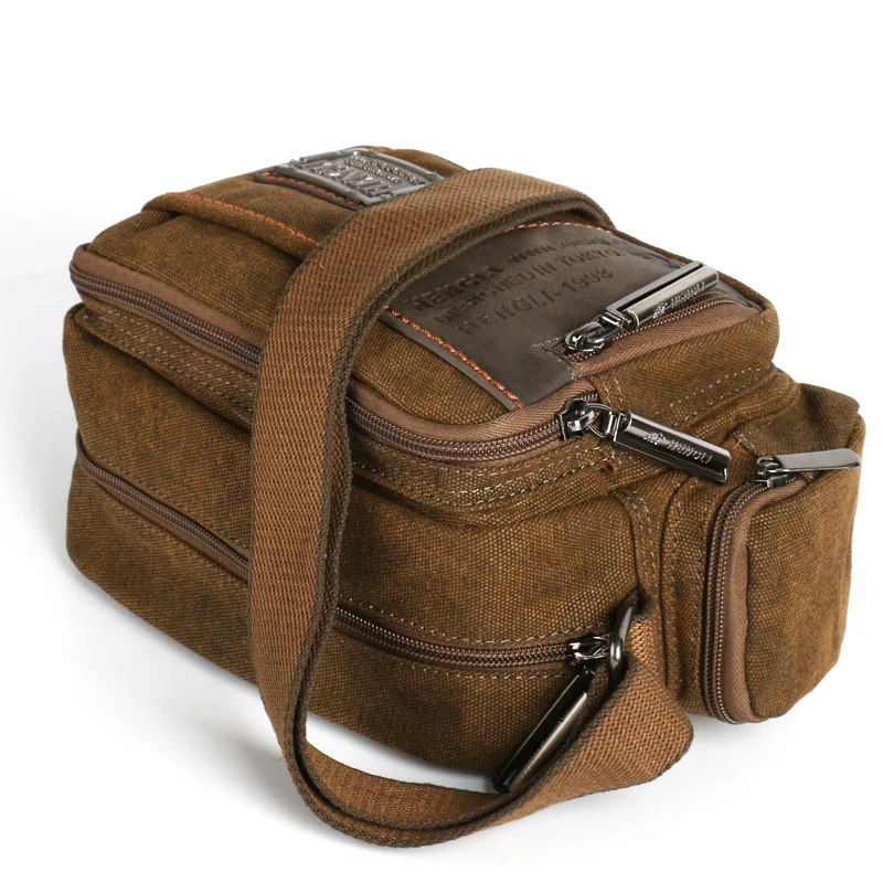 Многофункциональные мужские сумки мессенджеры Ruil в стиле ретро парусиновые на