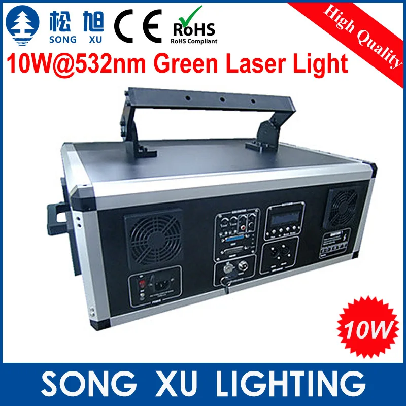 SONGXU 10 Вт @ 532nm зеленый лазерсветильник/фотосвет|light laser yugioh|laser arraylaser light effects |