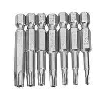 broppe 7pcs set star bit screwdriver drill bits screw driver magnetic 14 hex shank hand tools five pointed star bore hole