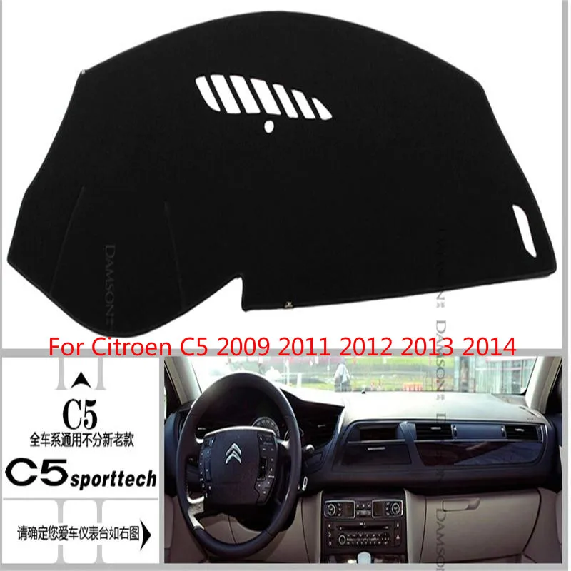

For Citroen C5 2009 2011 2012 2013 2014 High Quality Console Avoid light pad protection dashboard pad, Car Style