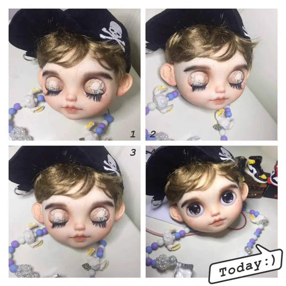 only face plate Кукла на заказ, Обнаженная кукла blyth мальчик(не включает одежду)-6 - Цвет: only face plate