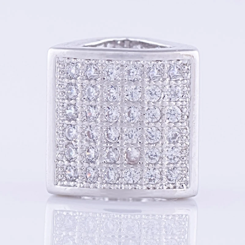 Три цвета CZ латунные металлические геометрические чешские бусины разделители