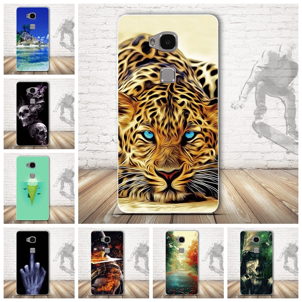 Силиконовый ТПУ чехол для Huawei Honor 5X 3D милые сумки GR5 Чехлы Coque Honor5X чехлы