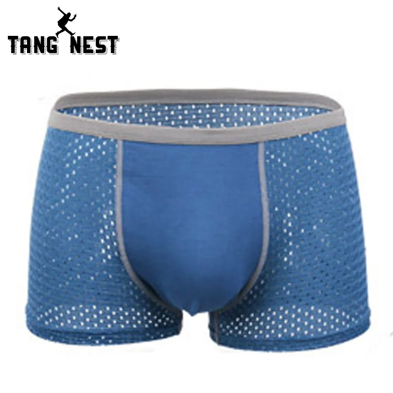 TANGNEST 2019 New Arrival Men Underwear One Box = 4 Pieces Random Color Fashion Good Quality Boxer Shorts Male Asian Size NNP150 | Мужская