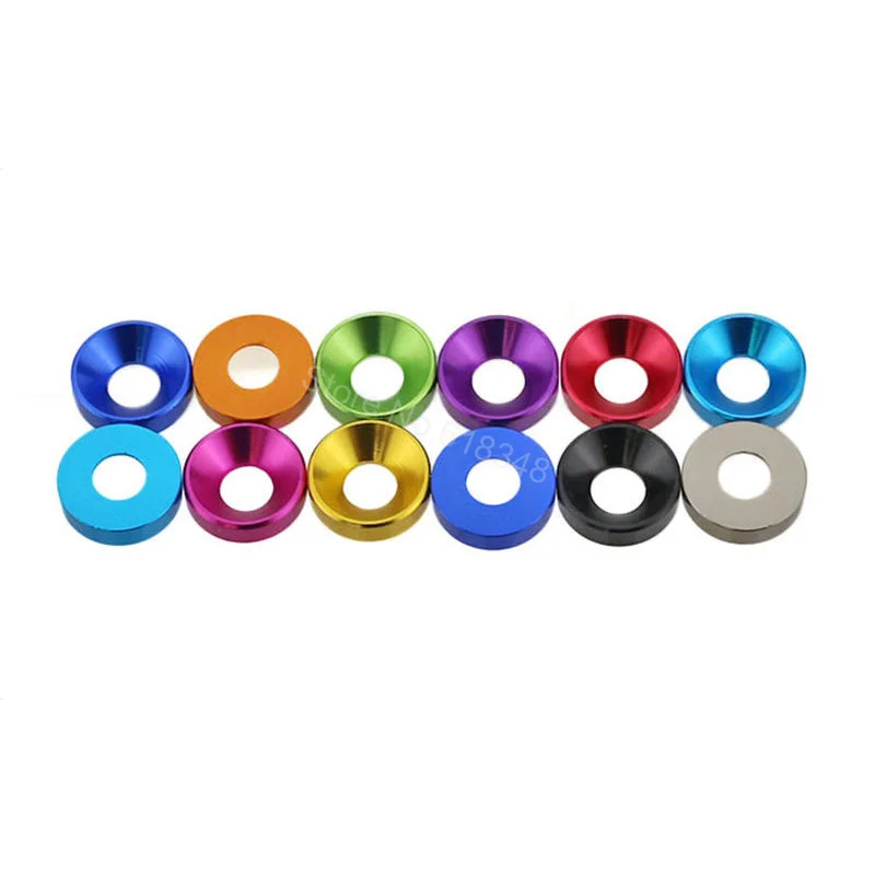 8PCS Aluminum M4 Countersunk Washer Flat Head Screws Bolts For Hobby RC Model Car Parts Replacement Anodized | Игрушки и хобби
