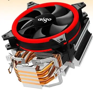 E3 Aigo E4 PC Вентилятор охлаждения процессора кулер 4 тепловые трубки кулер процессора вентилятор Радиатор алюминиевый радиатор кулер процессора Для LGA775/1155/1156/1366/AMD - Цвет лезвия: E3